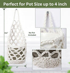 3 Packs Hanging Planters for Indoor Plants up to 4 in., Wall Plant Holder | - Image 6