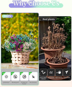 Faux Artificial Plants Flowers for Outdoor Planters Spring Summer Decor 16 - Image 4