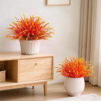 Artificial Fake Plants Flowers for Outdoors Fall Decor, 12 Bundles Fall Leaves - Image 7