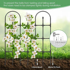 2 Pack Trellis for Climbing Plants Outdoor, 47.2" H Garden Trellis, Rustproof - Image 5