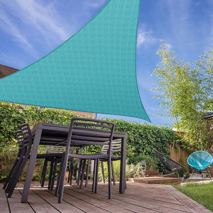 E&K Sunrise 21' x 21' x 21' Sun Shade Sail Triangle Canopy Shade Cover UV Block - Image 7