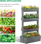 DoCred Vertical Wooden Raised Garden Bed, 4 Tier Upgraded Garden Planters - Image 5
