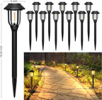 12 Pack Solar Pathway Lights Outdoor, Dusk to Dawn Solar Lights Outdoor - Image 2