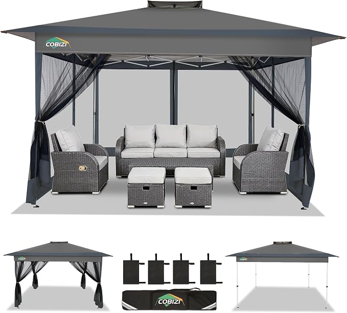COBIZI 13x13 FT Pop up Gazebo on Clearance by COBIZI