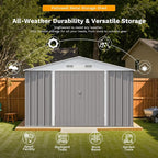 Patiowell 10 x 12 FT Metal Storage Shed - Image 5