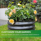 GARDMAX 2x2x1FT Galvanized Round Raised Garden Bed Kit, Metal Planter Boxes - Image 2