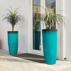 Glitzhome 30" H Tall Outdoor Planter, Plastic Large Flower Pots - Image 6