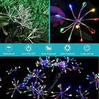 JJGoo Solar Garden Lights, New Upgraded 2 Pack Solar Swaying Starburst Light - Image 4