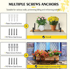 LukLoy Window Box Brackets, 4 Pack Adjustable Heavy Duty Wall Mount Flower Box - Image 6