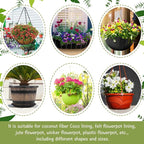 7.16” Self Watering Planter Insert, 10 Pack Invisible Hanging Basket Drip Pan - Image 4