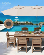 SERWALL 9 Piece Outdoor Dining Set - Image 5