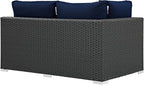 Modway EEI-1858-CHC-NAV Sojourn Wicker Rattan Outdoor Patio Coffee Table - Image 4