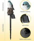 iStatue Bird Solar Decorative Garden Stake Lighting, Waterproof Cute Animal - Image 6