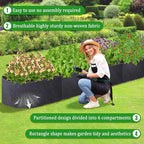 POILKMNI 12x2x1ft Oval Fabric Raised Garden Bed - Image 4