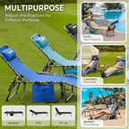 FUNDANGO Chaise Lounge Chair Outdoor, 5-Position Folding Tanning Chair - Image 8