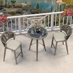 PURPLE LEAF Counter Height Bar Stools Table Dining Table by PURPLELEAF