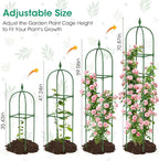 2 Pack Garden Obelisk Trellis for Climbing Plants, Tower Potted Cages for - Image 2
