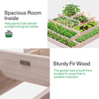 VIVOSUN 5-Tier Wooden Raised Garden Bed, Outdoor Wood Planter Box - Image 3