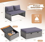Devoko Patio Day Bed with 2 Side Tables Outdoor Daybed Set - Image 5