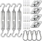 YOFIT 44 Pcs Shade Sail Hardware Kit, 5 Inch Outdoor Sun Sail Accessories by yofit