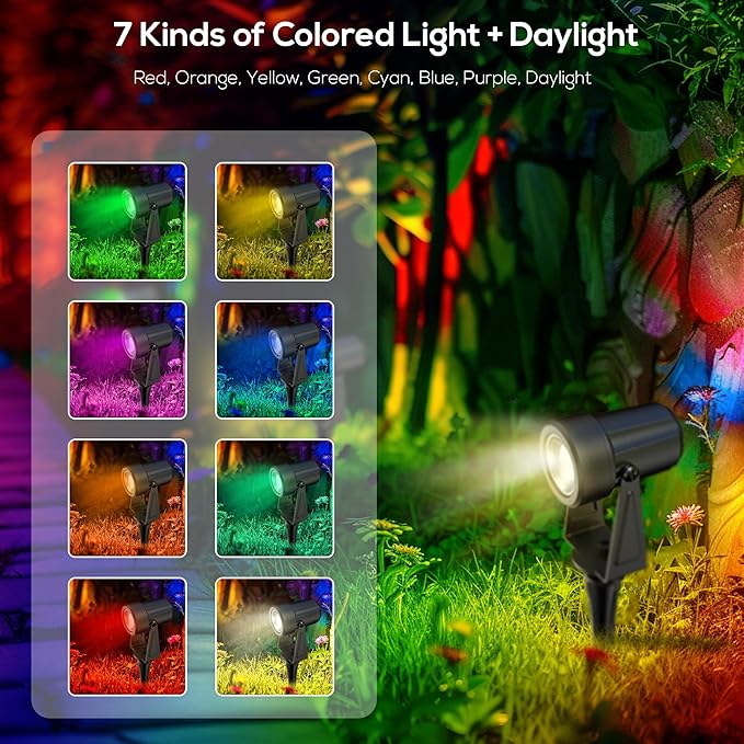 Banord RGBW Color Changing Outdoor Landscape Lighting, 8 Pack Low Voltage LED - Image 5