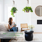 10 Inch Hanging Planters for Indoor Plants, 2 Pack Self Watering Hanging - Image 2