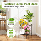 3-Tier Plant Stand Outdoor, Metal Plant Stand - Image 2