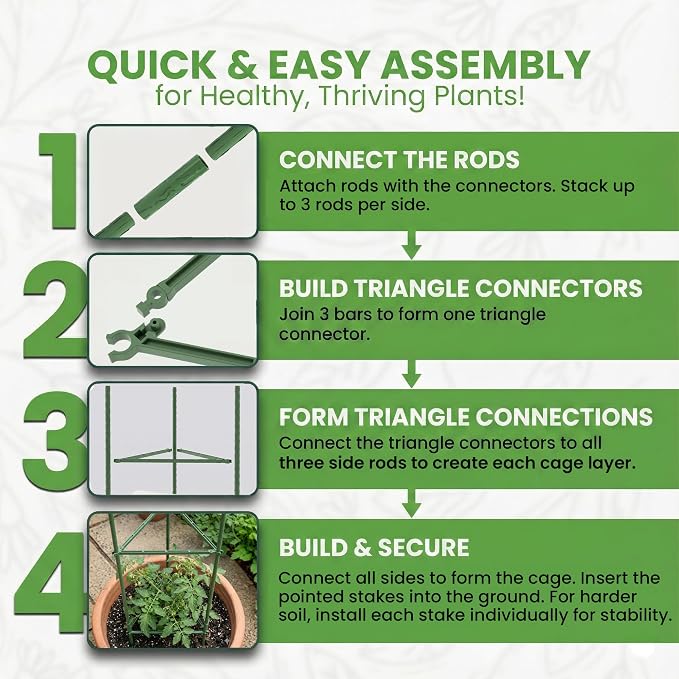 Tomato Cage - Large Trellis Stakes and Plant Support Structures - Image 7