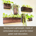 LaLaGreen Wood Planter Box for Plants Wooden Hanging Wall Planters for Indoor - Image 4