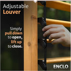 6.1ft H x 3.1ft W Freestanding or Surface Mount Enclo Solara Louvered Screen - Image 4