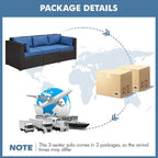 Yaheetech 3-Seat Patio Wicker Sofa, Outdoor Rattan Couch - Image 6