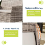 GAOMON 4-Piece Patio Furniture Set, Modern PE Rattan Conversation Set - Image 4
