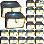 Solar Motion Lights Outdoor, Ultra Bright Solar Fence Lights by Claoner