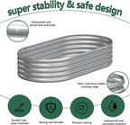 4x2x1FT Galvanized Raised Garden Bed Kit, Vegetable Boxes-Oval Metal Flower Box - Image 2