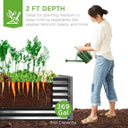 Best Choice Products 6x3x2ft Outdoor Metal Raised Garden Bed, Deep Root Box - Image 3