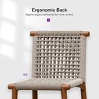 PURPLE LEAF Outdoor Counter Height Stools Set of 4 Aluminum Wicker Bar Stool - Image 7