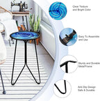 LIFFY Patio Side Table, Small Round End Table, Metal Side Table Outdoor - Image 5
