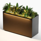 GSK 30" L Black LED Metal Planter Rectangle Flower Box Light Strips ×2 - Image 3