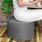 Outdoor Indoor Foam Stuffed Ottoman All Weather Waterproof Round Ottoman - Image 7