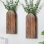 Wooden Wall Planter Vase Set of 2, Boho Hanging Planter by Unknown