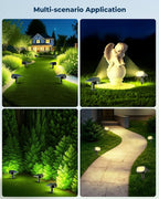 6 Packs Solar Spot Lights Outdoor, 64 LED 3000K Solar Lights Outdoor, IP67 - Image 8