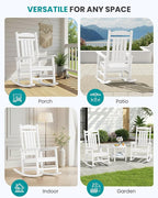 SERWALL Oversized Outdoor Rocking Chair, All-Weather Patio Rocking Chair - Image 9