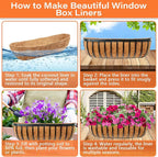 Legigo 2PCS 36 Inch Natural Trough Coco Coir Liners Planters Replacement - Image 4