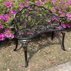 Mandolin Outdoor Park Garden Chair, All Chair Anti Rust Cast Aluminum Patio - Image 4