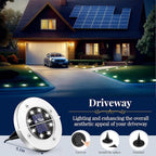 SOLPEX Solar Ground Lights, 12 Pack Solar Lights Outdoor Waterproof, 8 LED - Image 5
