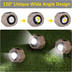 2 Pack Solar Rock Lights Outdoor, Angle Adjustable Solar Lights Outdoor - Image 7