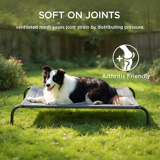 Bedsure Outdoor Elevated Dog Bed Medium Size Dog, Portable Indoor & Outdoor - Image 8