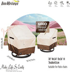 JinHrtoyi Outdoor Chair Covers 2 Pack, 30Wx34Dx38H inches Patio Chair Cover - Image 2