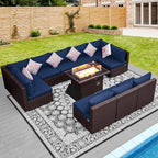 NICESOUL Modern Outdoor Patio Sectional Sofa Set - Image 3