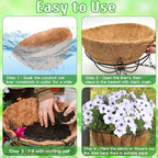 ZeeDix 3 Pack 14 Inch Hanging Baskets - Image 3